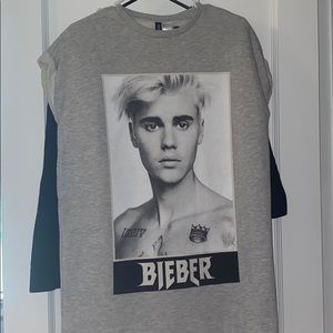 Bieber H&M GREY DRESS 4